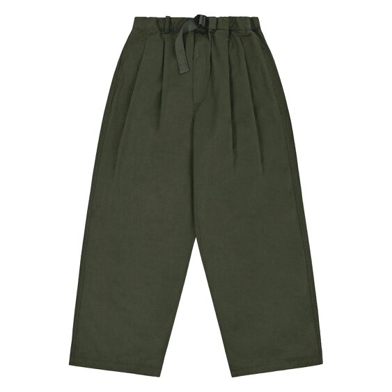 Kappy Design Two Tuck Wide Pants - Khaki - One Size