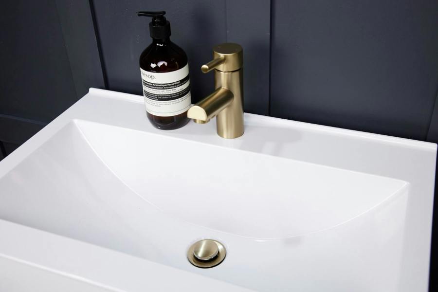 Top-Fix | Basin Waste SLOTTED | Brushed Brass