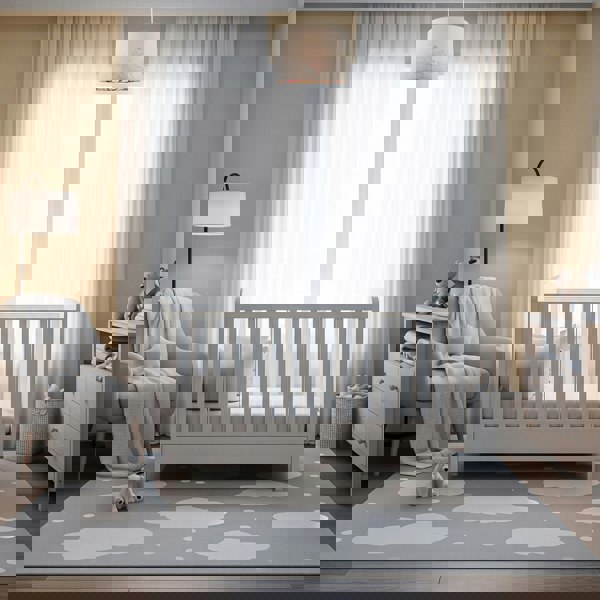 Cream Linen Fabric Lamp Shade with Inner Cotton Colourful Floral Print Image 7