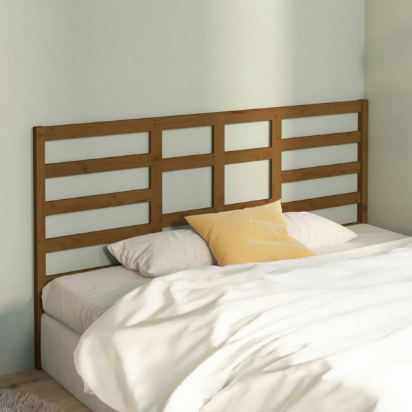 Berkfield Bed Headboard Honey Brown 186x4x104 cm Solid Wood Pine