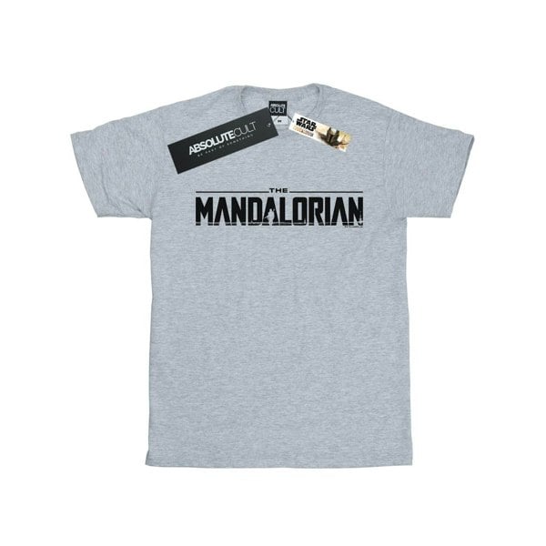 Star Wars Mens The Mandalorian Logo T-Shirt - Sports Grey