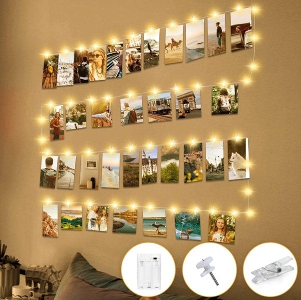 Lighting Legends 5M 50 LED Photo / Card Peg Battery Powered Micro Fairy Lights