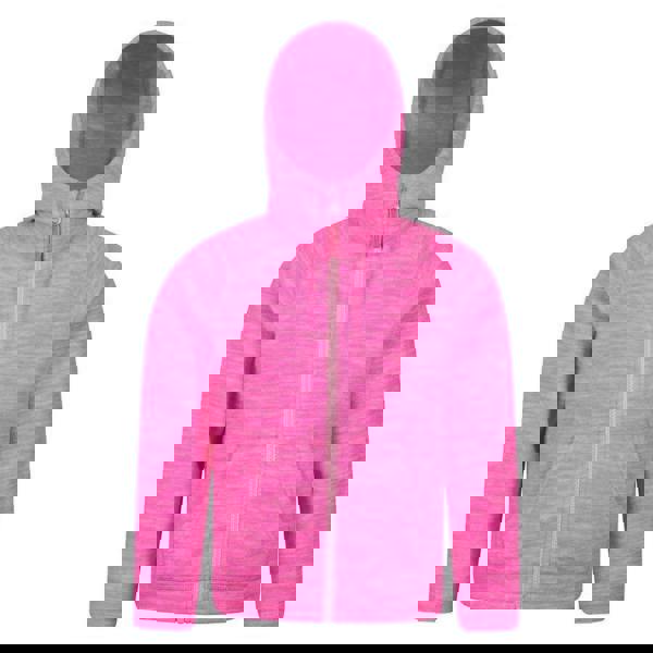 Mountain Warehouse Childrens/Kids Snowdonia Microfleece Full Zip Hoodie - Bright Pink