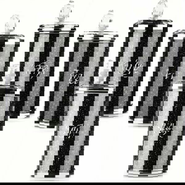 smartbies Luxury Crystal Tea, Coffee & Sugar Canister Set