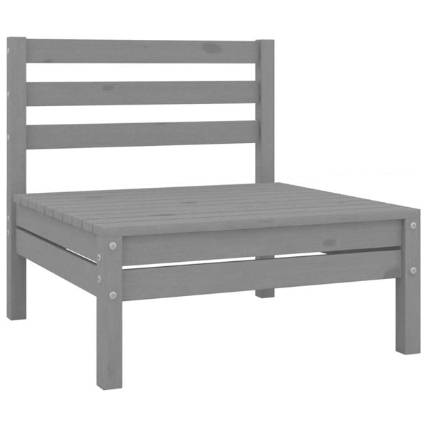 Berkfield 5 Piece Garden Lounge Set Solid Pinewood Grey