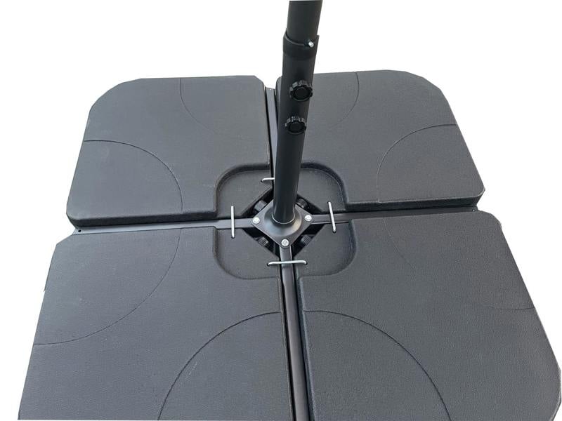 Shatchi Parasol Stand Base 4pcs Square Heavy Duty For Patio Yard Umbrella Cantilever Garden Outdoor Filled By Sand Water