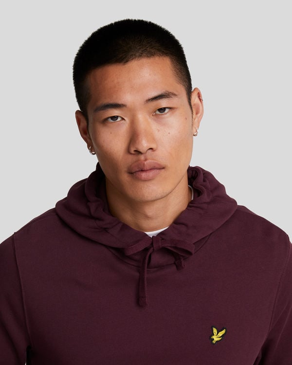 Lyle & Scott Plain Rich Hoodie - Burgundy