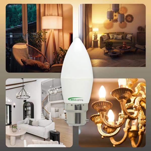 BELL Lighting B22 Bayonet LED Candle 4.7W Energy Saving Light Bulbs