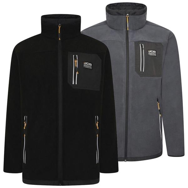 JCB Mens Trade Full Zip Up Work Warm Jacket Coat Fleece