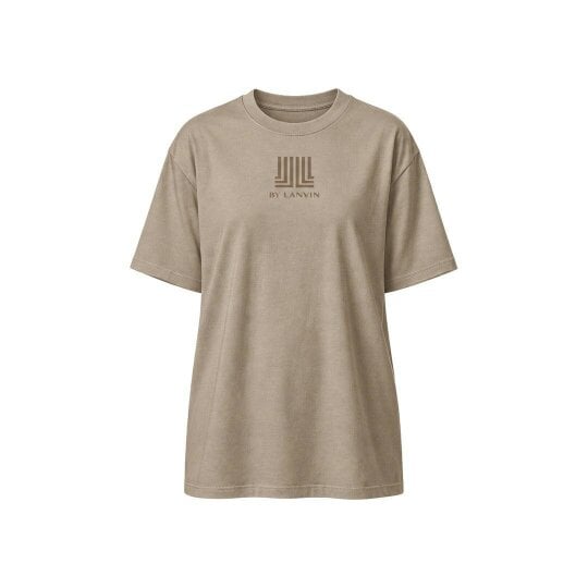 By Lanvin Printed Central Logo Taupe T-Shirt