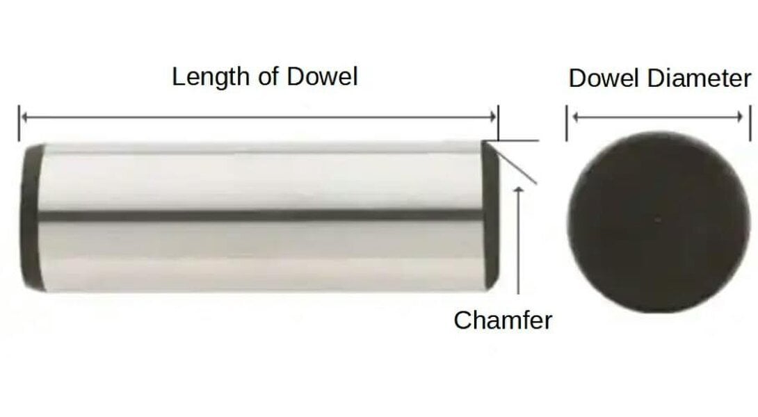 Fixaball 12mm Steel Dowel Pins Hardened & Ground DIN 6325