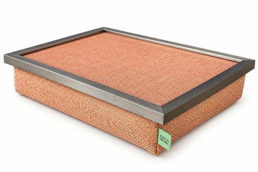 Made in the Mill Luxury Mid Century Orange Lap Tray With Bean Bag