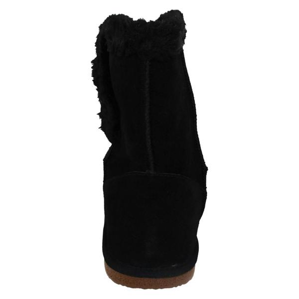 Hush Puppies Ladies Hush Puppies Fur Trim Slipper Boots Ashleigh