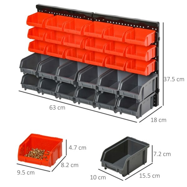 Storage Bins Parts Rack