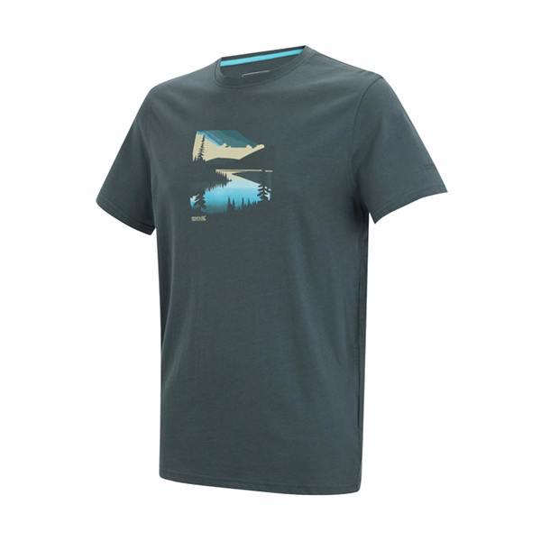 Regatta Mens Breezed Graphic T-Shirt - Storm Grey - 