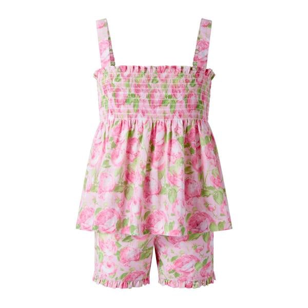 Rachel Riley Pink Leafy Peony Pyjamas
