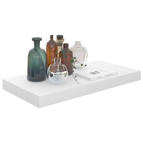 Berkfield Floating Wall Shelves 4 pcs High Gloss White 50x23x3.8 cm MDF