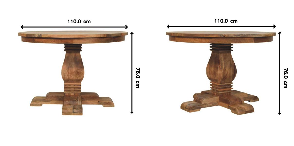Artisan Furniture Solid mango wood Valentina Round Dining Table