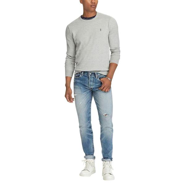 Ralph Lauren Mens Pima Crew Neck Sweatshirt - Heather - 
