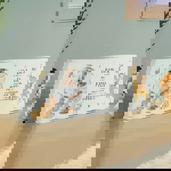 Personalised Memento Company Personalised Safari Animals Photo Upload Wooden Ornament