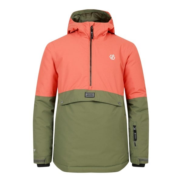 Dare 2B Childrens/Kids Freehand Overhead Ski Jacket - Orange Rust/Olivine Green