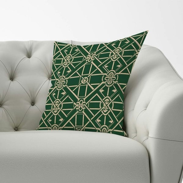 Warren Reed Green Lattice Design Cushions