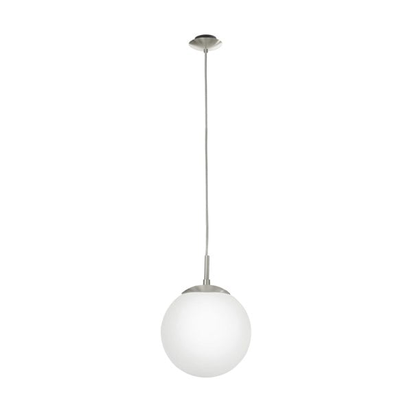 EGLO Rondo Ø 20cm Opal And Nickel Matt Single Pendant
