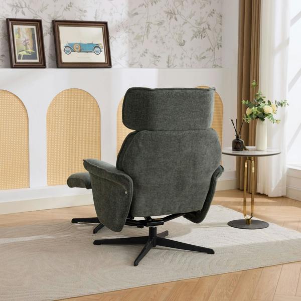 Oldbury Swivel Chair with Footstool