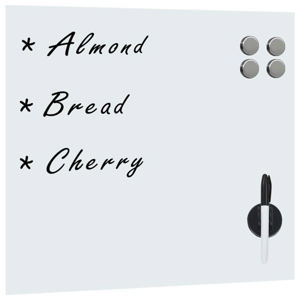 Berkfield Wall Mounted Magnetic Board Glass 60x60 cm