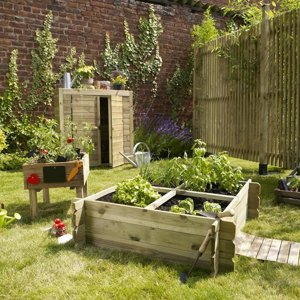 Cerland Basil Wooden Raised Bed 1m x 1m Pressure Treated Vegetable Growing Bed