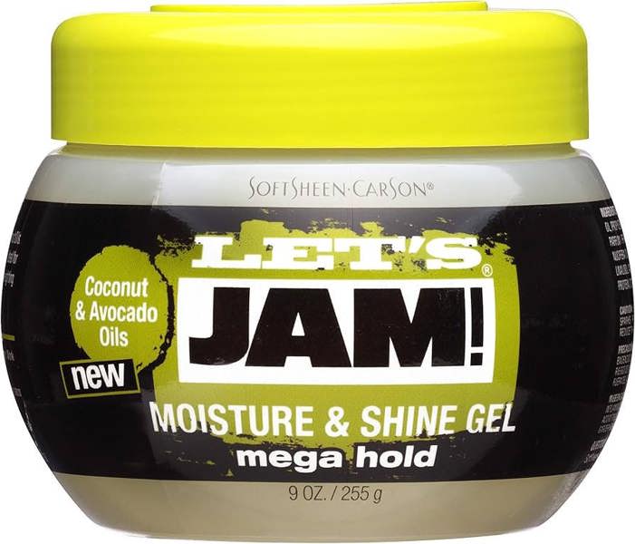 Let's Jam Moisture & Shine Mega Hold Protein Gel provides maximum hold without leaving your hair feeling dry and brittle.