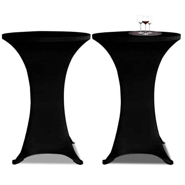 Berkfield Standing Table Cover Ì÷70cm Black Stretch 2 pcs