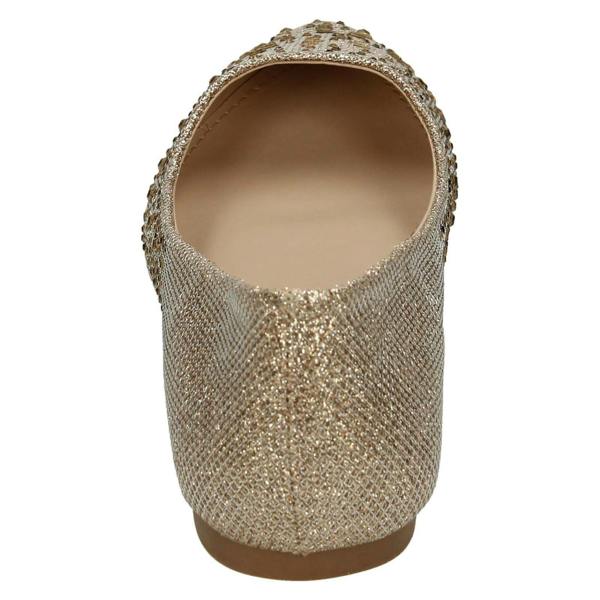 Anne Michelle Ladies Anne Michelle Diamante Flat Ballet Shoe