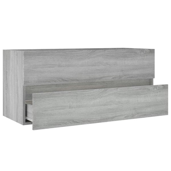 Berkfield Sink Cabinet Grey Sonoma 100x38.5x45 cm Engineered Wood