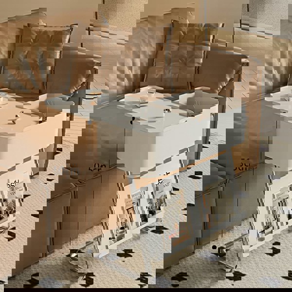 Nikolas Side Table With Storage, Black-Weilai Concept-Weilai Concept