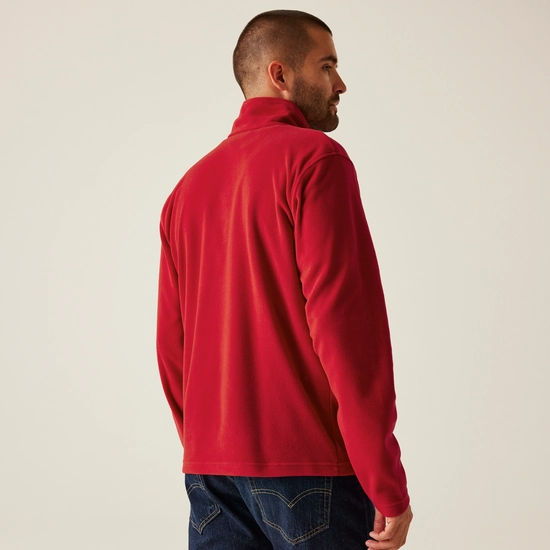 Regatta Mens Micro Zip Neck Fleece Top (170 GSM) - Classic Red