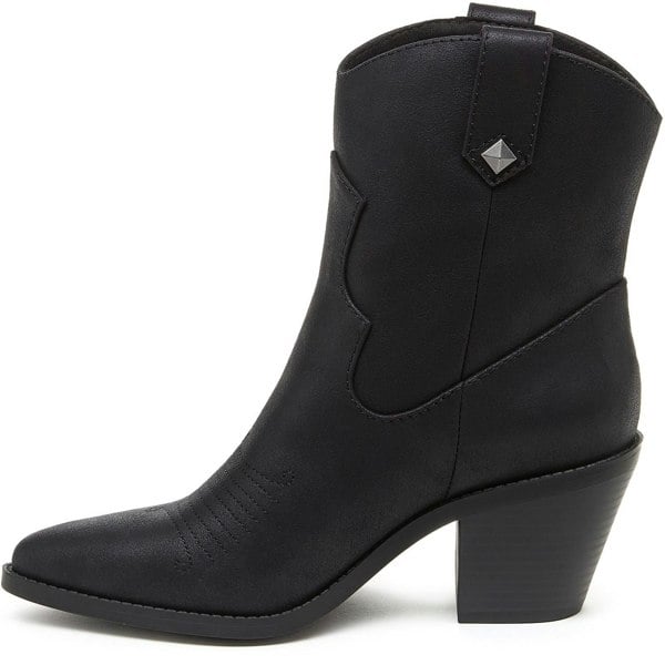 Rocket Dog Feather Polyurethane Women's Black Heeled Ankle Boots