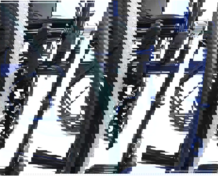 Aidapt Self Propelled Steel Transit Chair Blue