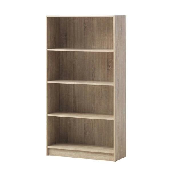 Timber Art Design 4 Tier Bookcase Tall Display Shelving Storage Unit Wood Furniture