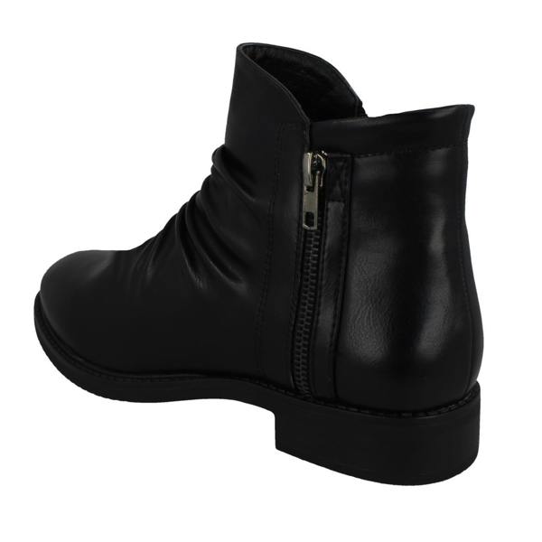 Spot On Ladies Spot On Low Heel Rouched Ankle Boot F51031