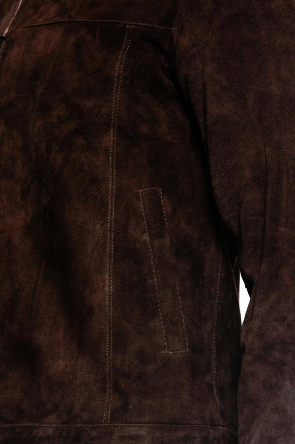 Infinity Leather Mens Retro Classic Suede Leather Biker Jacket