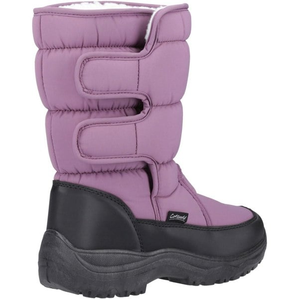 Cotswold Welland Textile Women's Purple Winter Mid Calf Boots