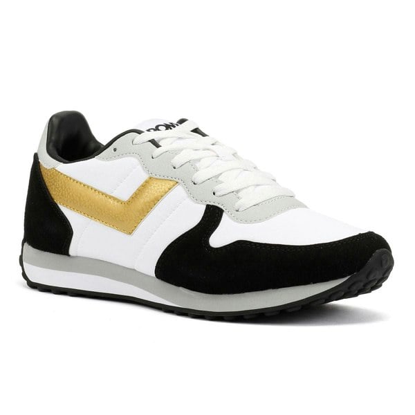 Pony Express White/Black/Gold Trainers