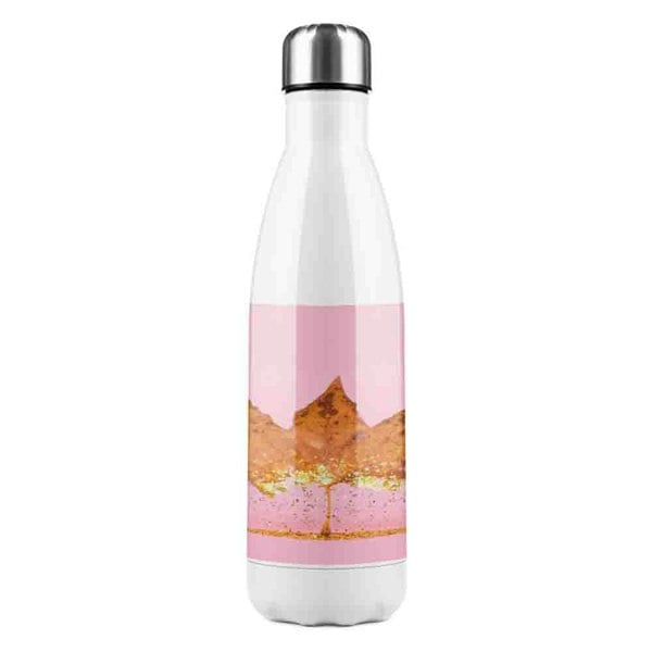 Benjamin Tate Design Golden Botanical Line Art Stainless Steel Bottle