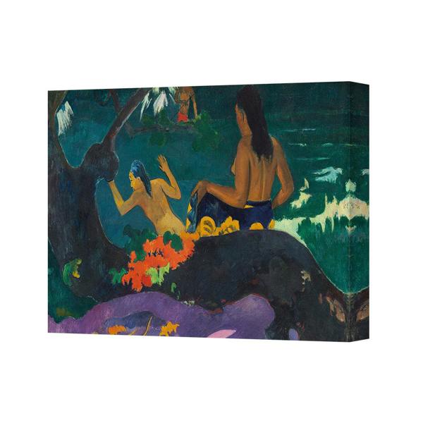 Benjamin Tate Design Vivid Tropical Jungle Canvas Wall Art Print With Two Figures