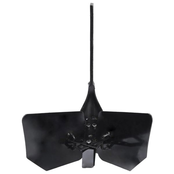 Berkfield Tiller Plough Attachment Black Metal