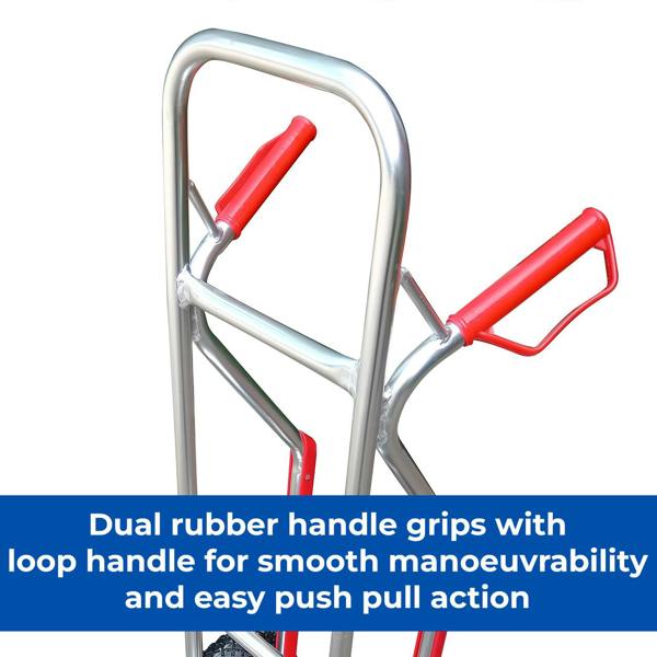 Bristol Tool Company 1894 HT1878 Dual Handled Aluminium Sack Truck - Puncture-Proof Wheels with Large Toe, 150kg Capacity