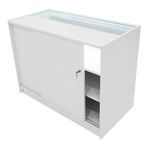 Monstershop Iris LED Shop Counter Set CM60 & 2 x B1200 - White