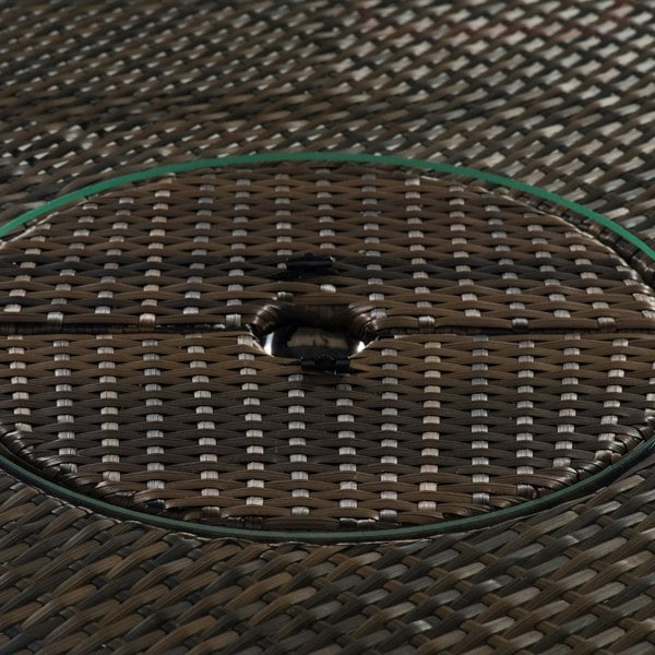 Giardino Arizona Round 6 Seater Patio Dining Set with Ice Bucket Drinks Cooler