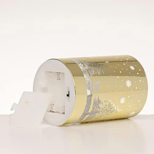 13cm Christmas Decorated Vase Table Lamp with Forest Scene, Warm White LED Indoor Decoration image 5